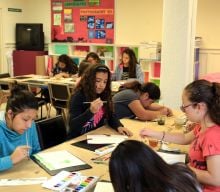 Kids painting at Monterey Museum of Art Education